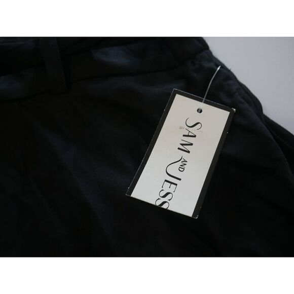 Sam & Jess Women's Challis Belted Pull-On Midi Skirt Black L - Picture 7 of 9